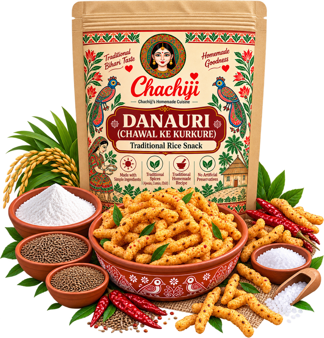Danauri (Chawal Ke Kurkure) – Traditional Bihar Rice Snack