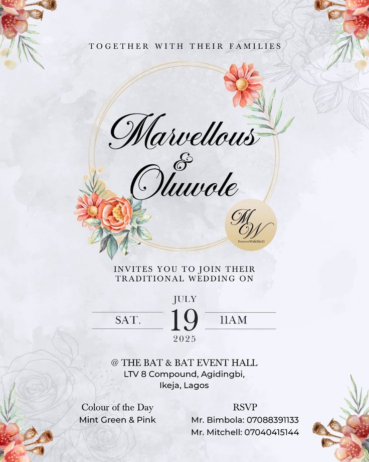 Digital WhatsApp wedding invitation design Africa 15