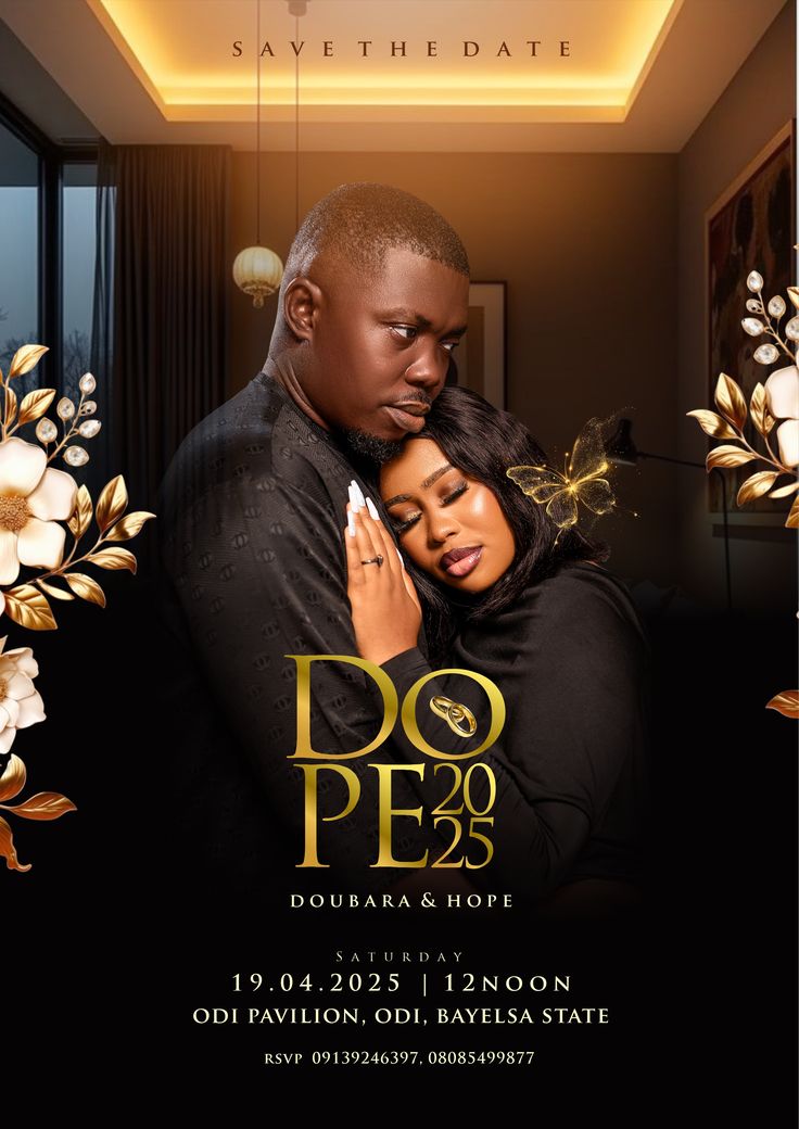 Digital WhatsApp wedding invitation design Africa 17