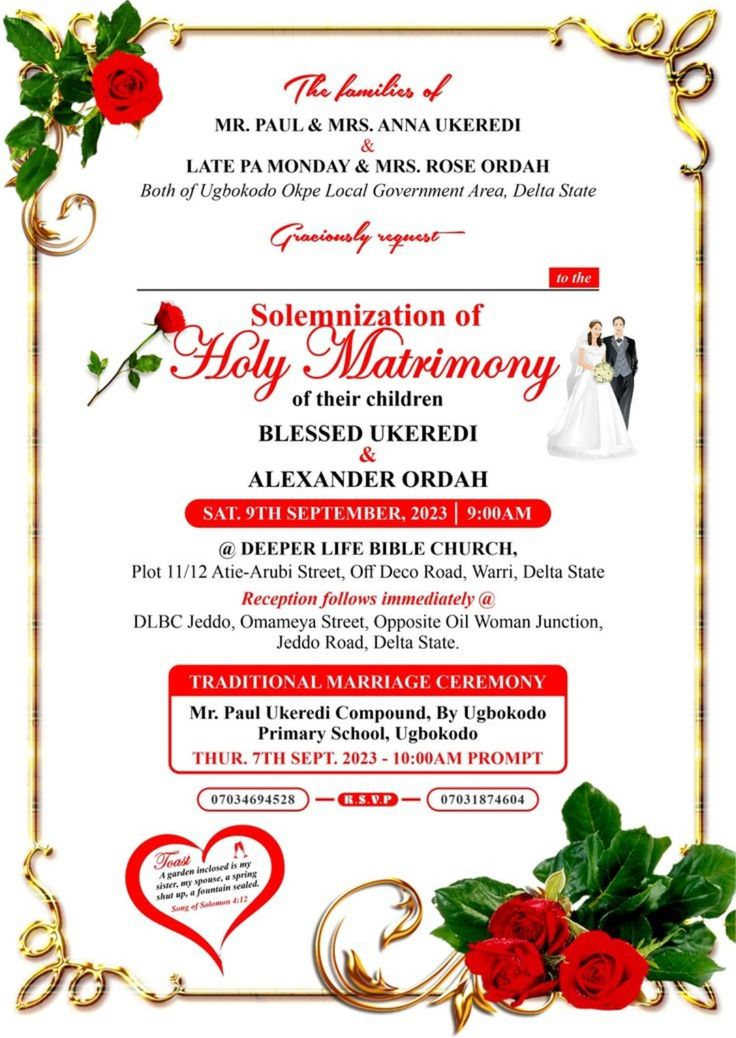 wedding invitation Johannesburg