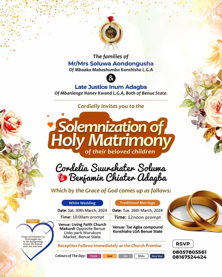 wedding invitation Calabar