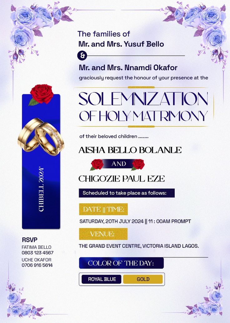 wedding card design Calabar design 4 Calabar