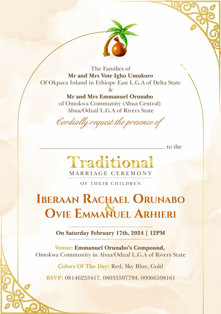 wedding card design Calabar