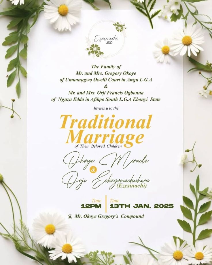 wedding card design Calabar