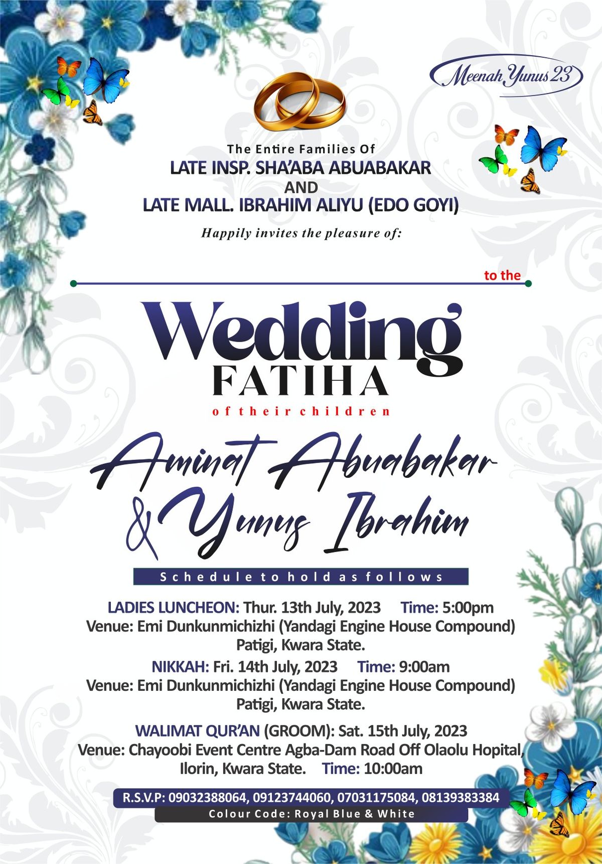 Traditional Nigerian wedding card design 17