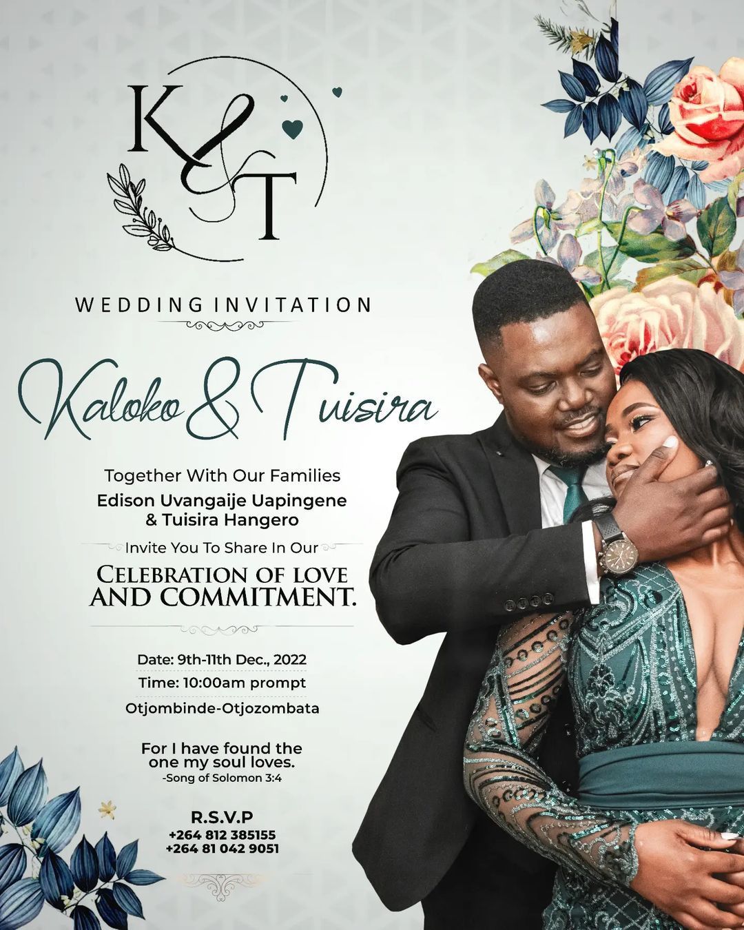 Aso-oke inspired wedding invitation 14