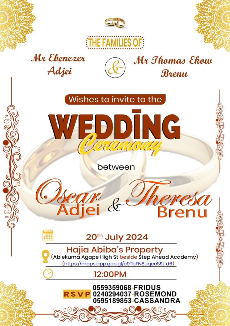Aso-oke inspired wedding invitation 10