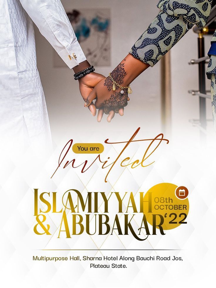 Traditional Nigerian wedding card design 1