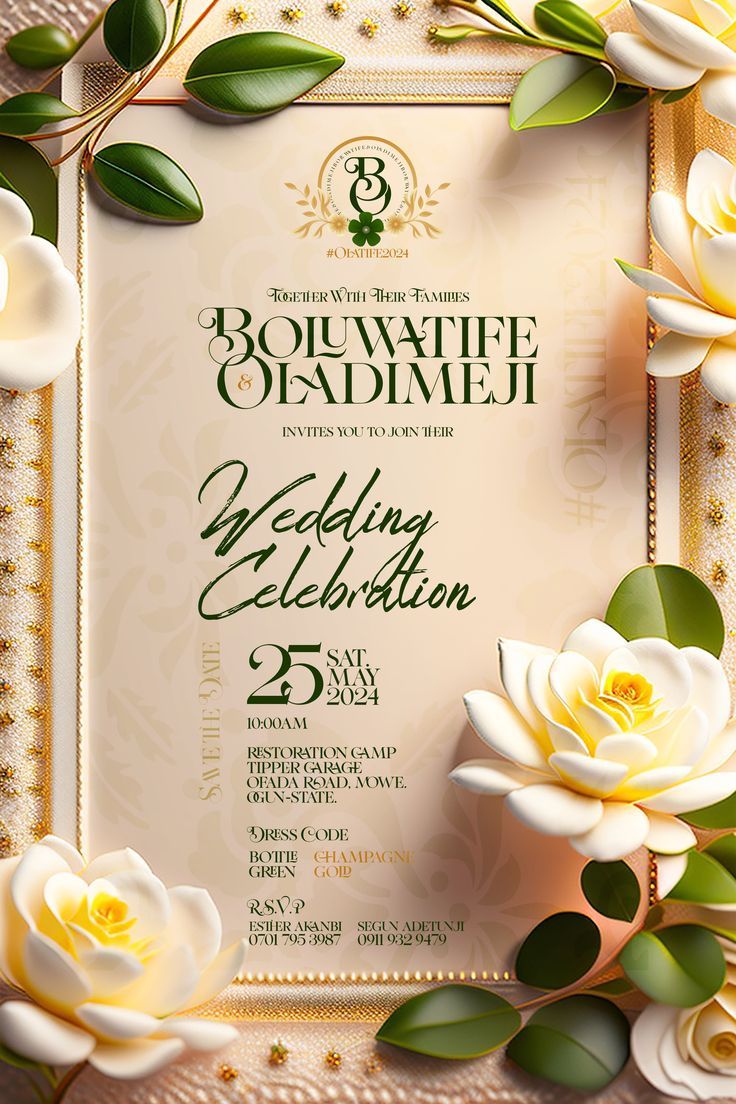 Nigerian wedding invitation design 12