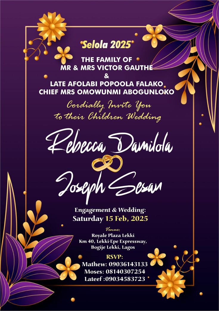 Premium wedding card design Nigeria 14