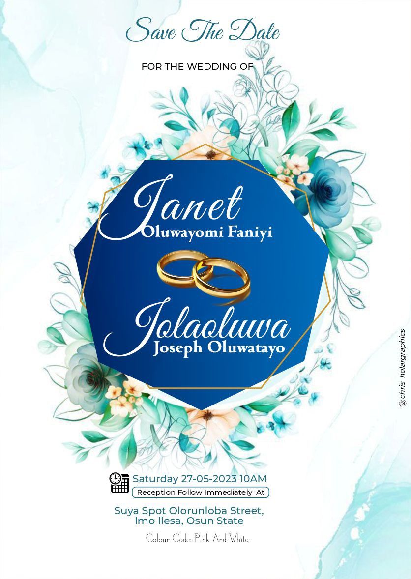 Nigerian wedding invitation design 18