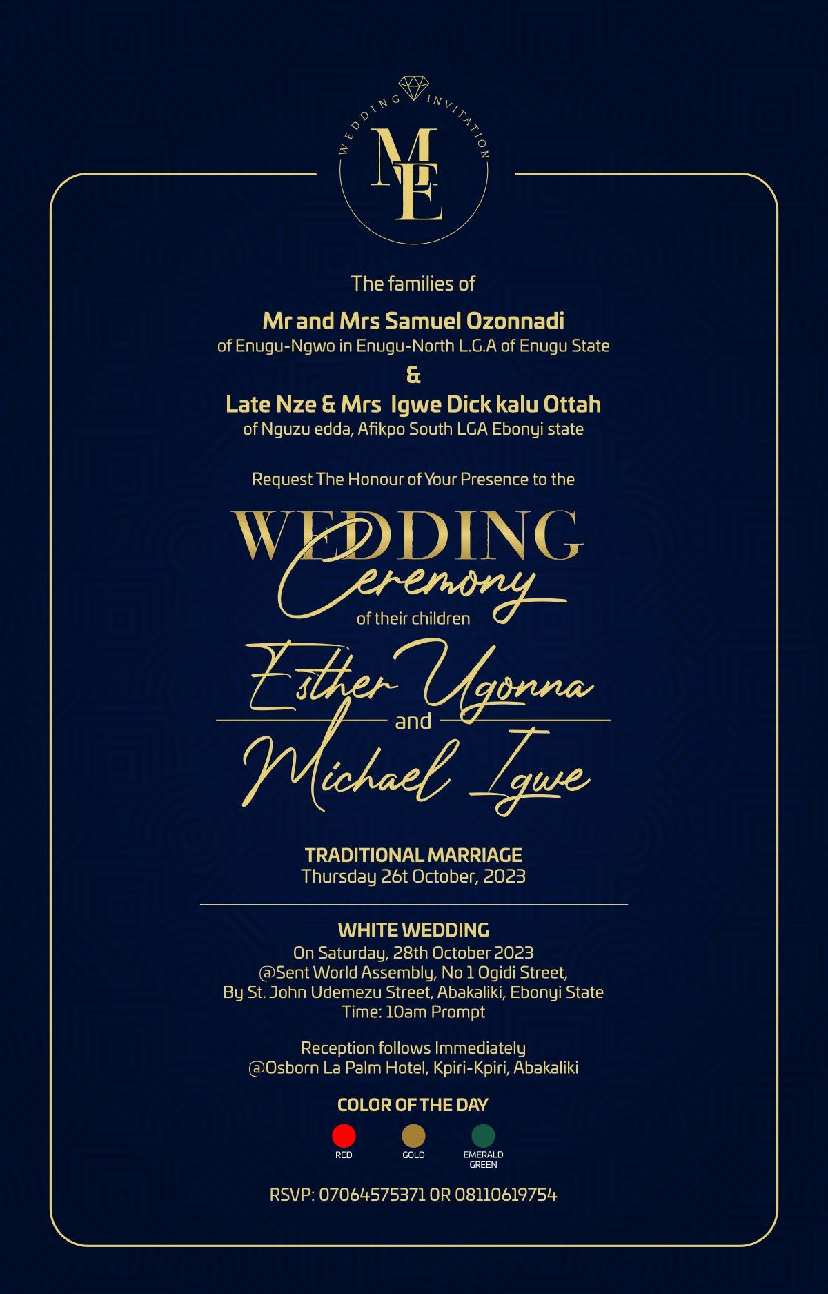 Premium wedding card design Nigeria 11