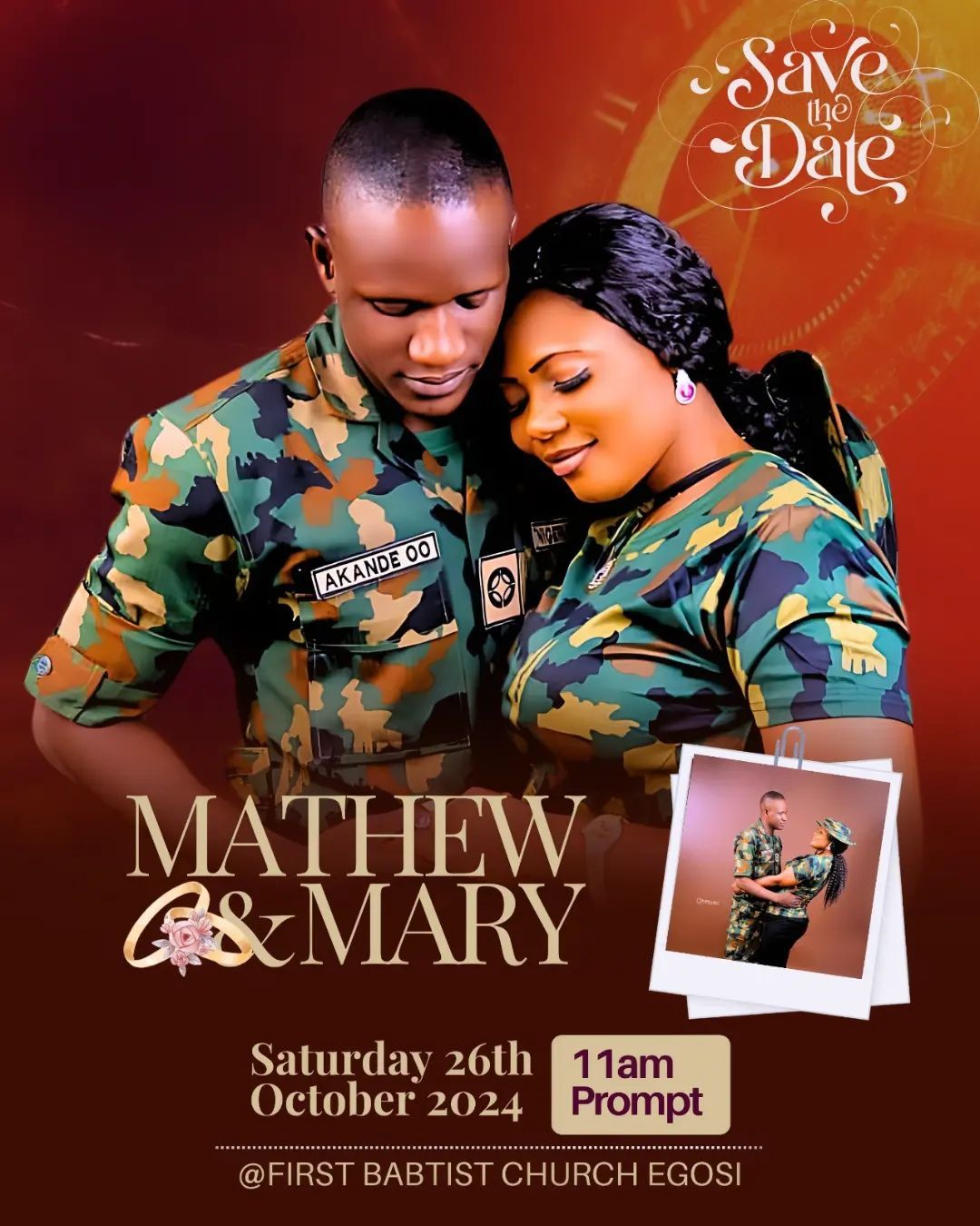 Luxury Nigerian wedding invitation design 4