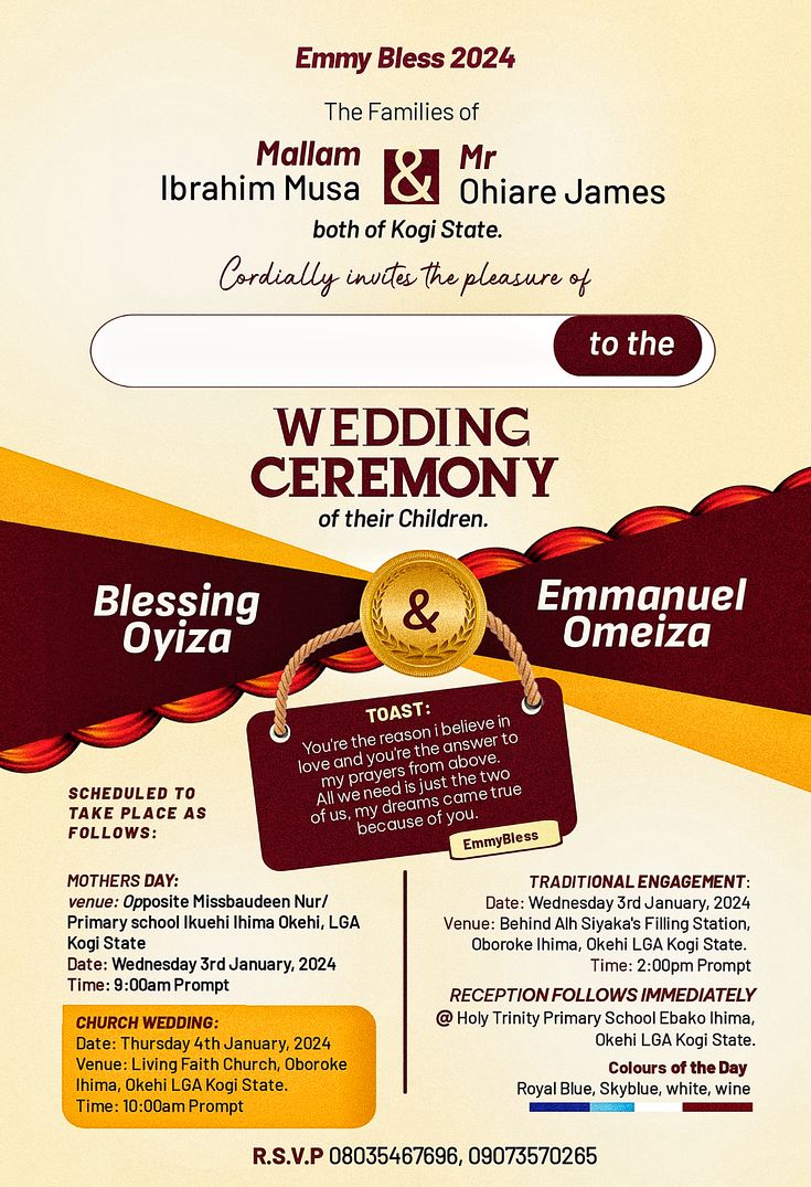 Premium wedding card design Nigeria 5