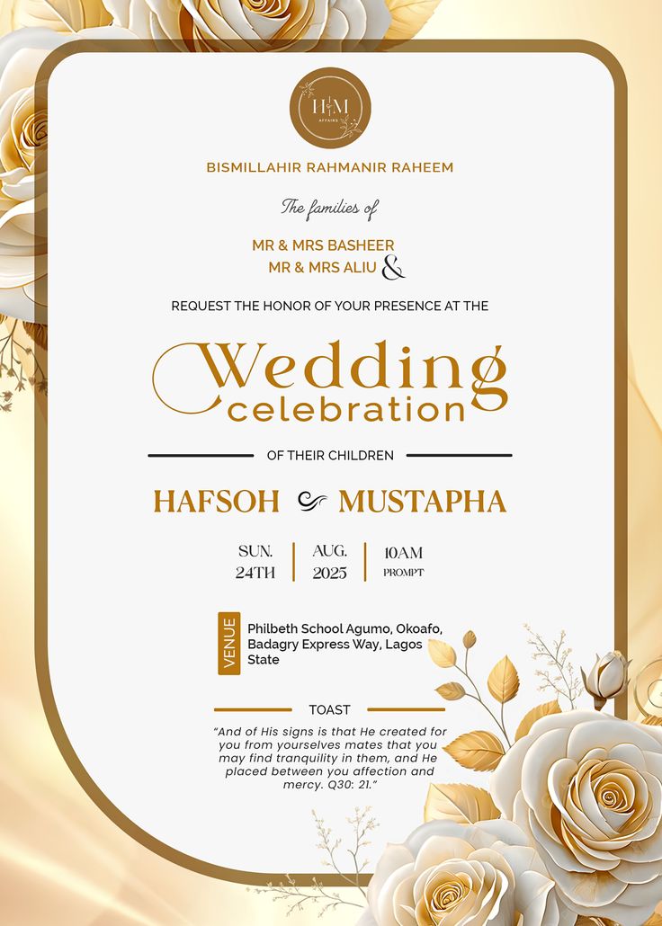 Nigerian wedding invitation design 9
