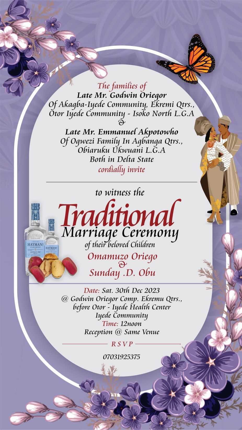 Nigerian wedding invitation design 3