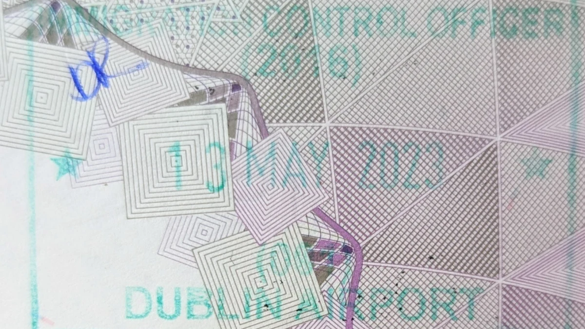 Passport entry stamp