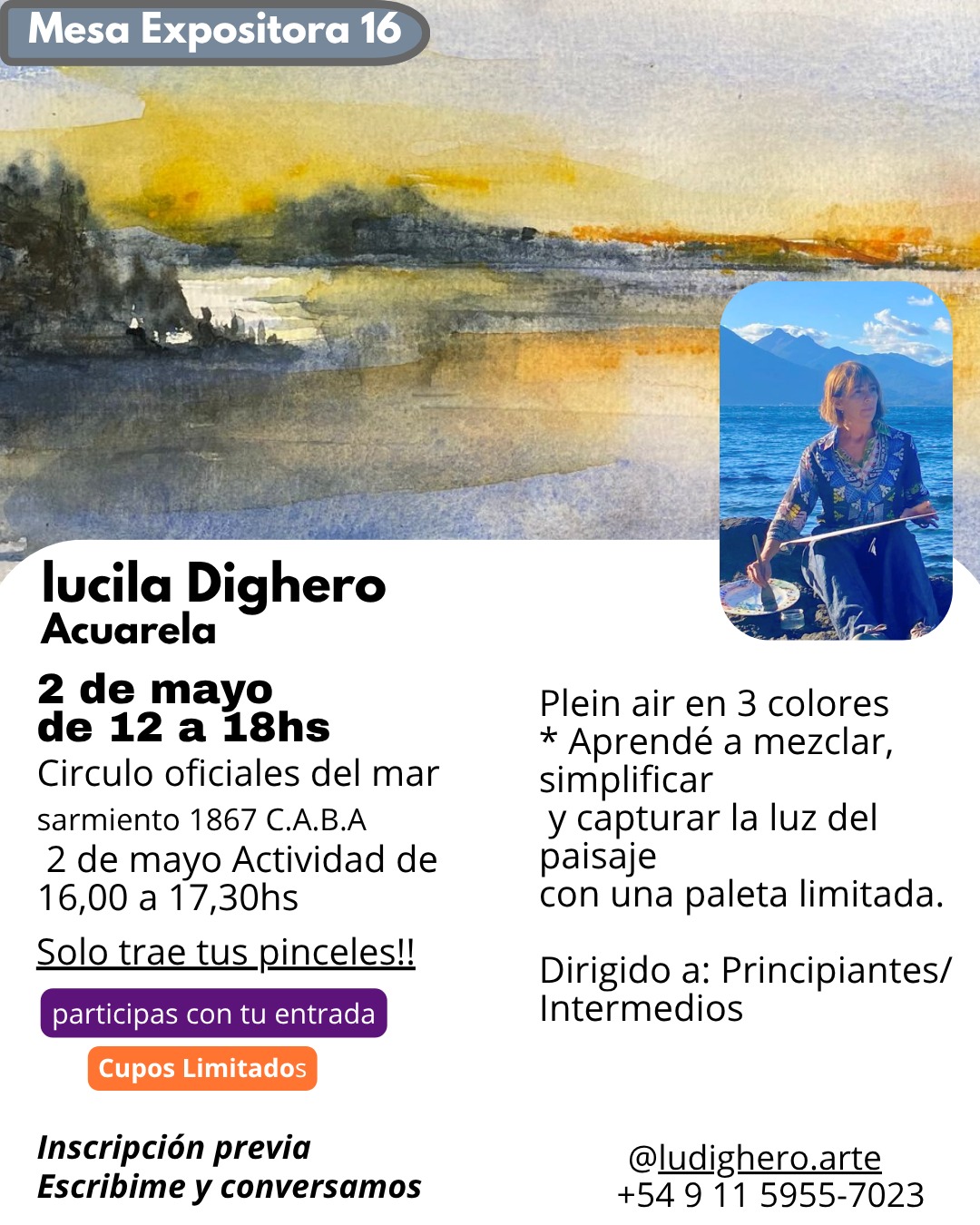 Lucila Dighero · Workshop Acuarela