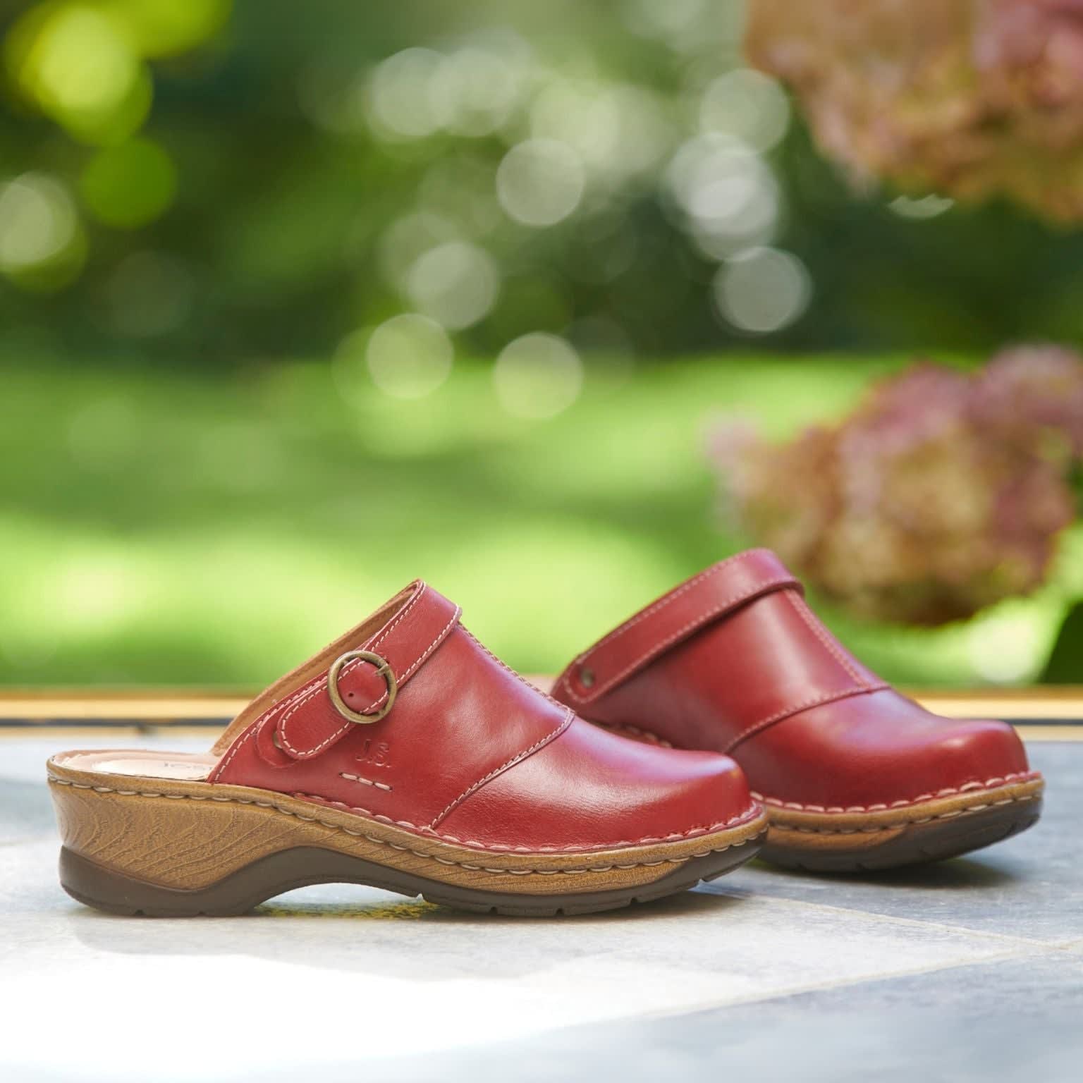 Sabot Femme Josef Seibel Catalonia 83 - Cuir Bleu Indigo - Talon Bloc 4,5 Cm - Confort Et Style été