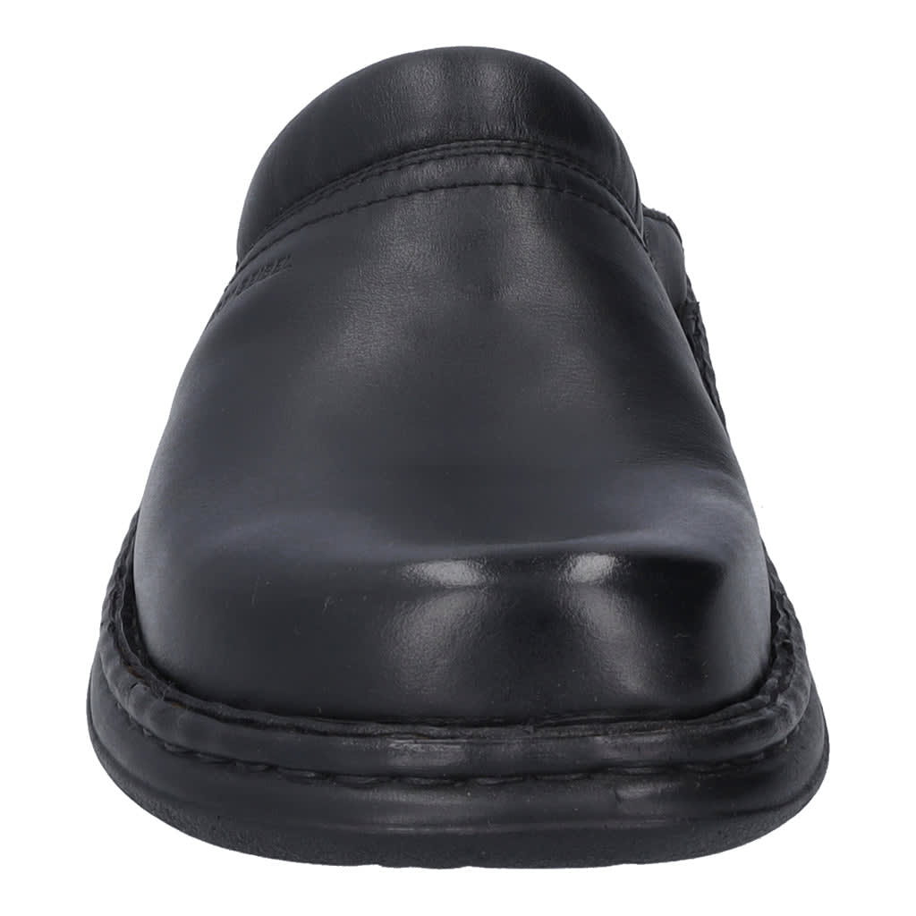 Sabots Josef Seibel Max En Cuir Noir - Confortables, Stables - Largeur G - Pour Pieds Normaux - Semelle Synthétique