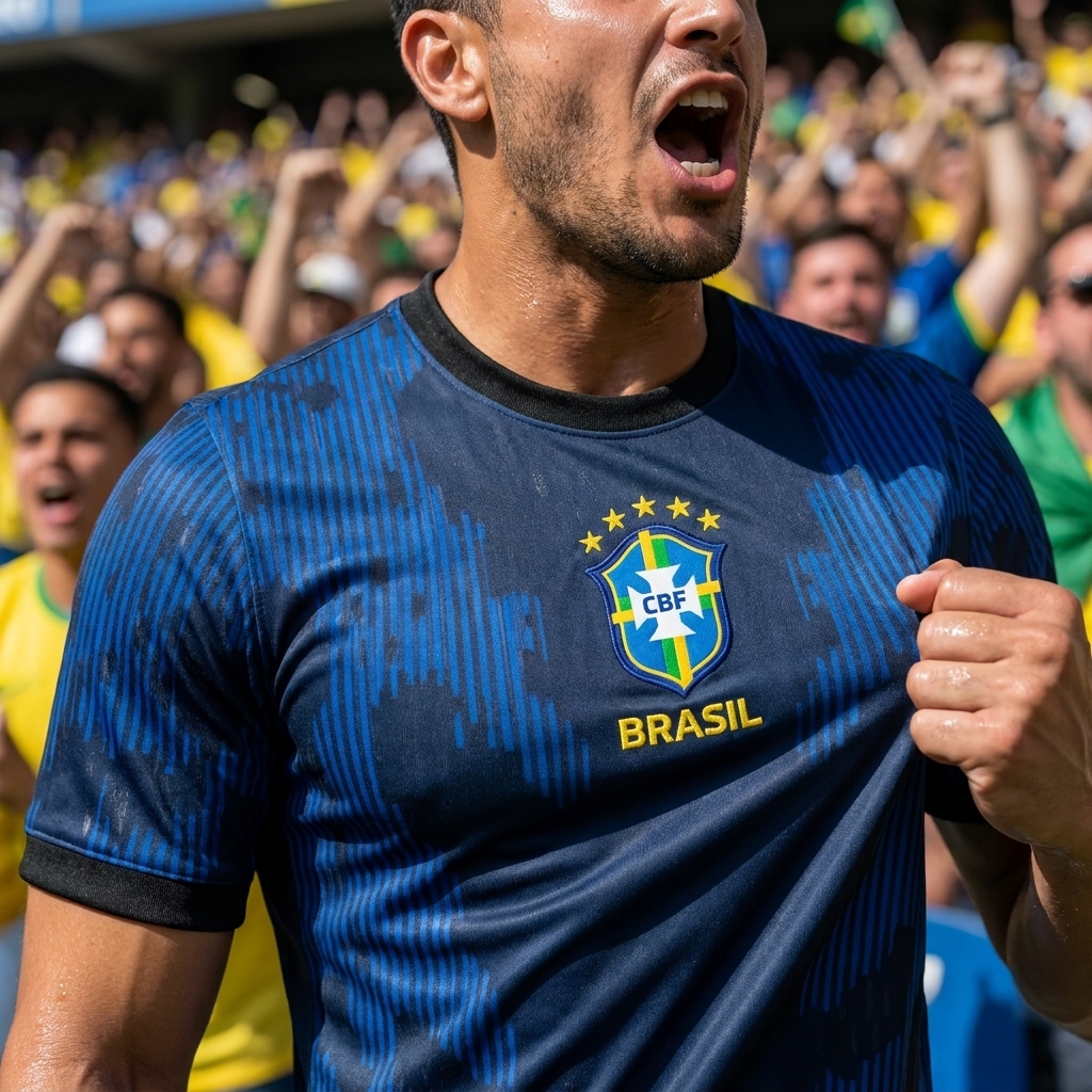 Camisa Selecão Brasil Azul Torcedor Oficial Promoção — foto 1