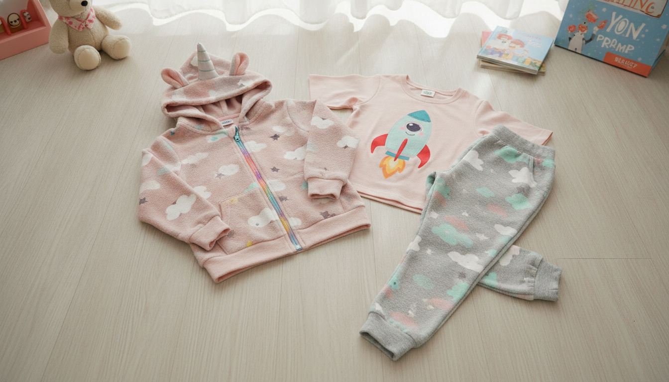 Uso seguro de Kit 4 Peças Roupa Infantil Capuz E Zíper Menina Moletom