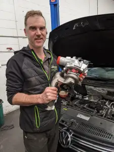 Nigel holding vw part