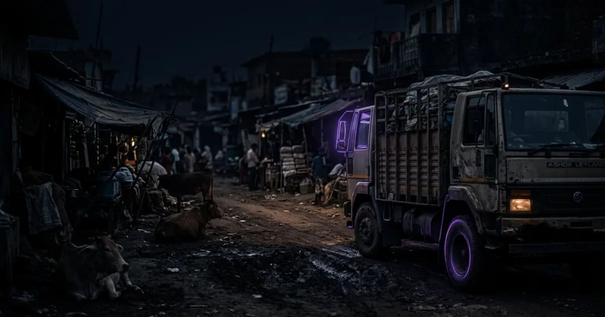 A clean dashboard showing multiple trucks on a map of India, representing effective GPS tracking for a logistics company in India