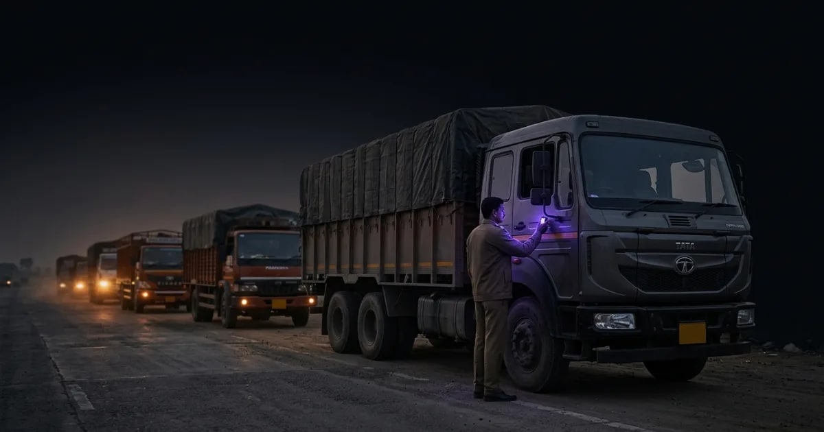 A split image showing a certified AIS-140 device on one side and a generic GPS tracker on the other