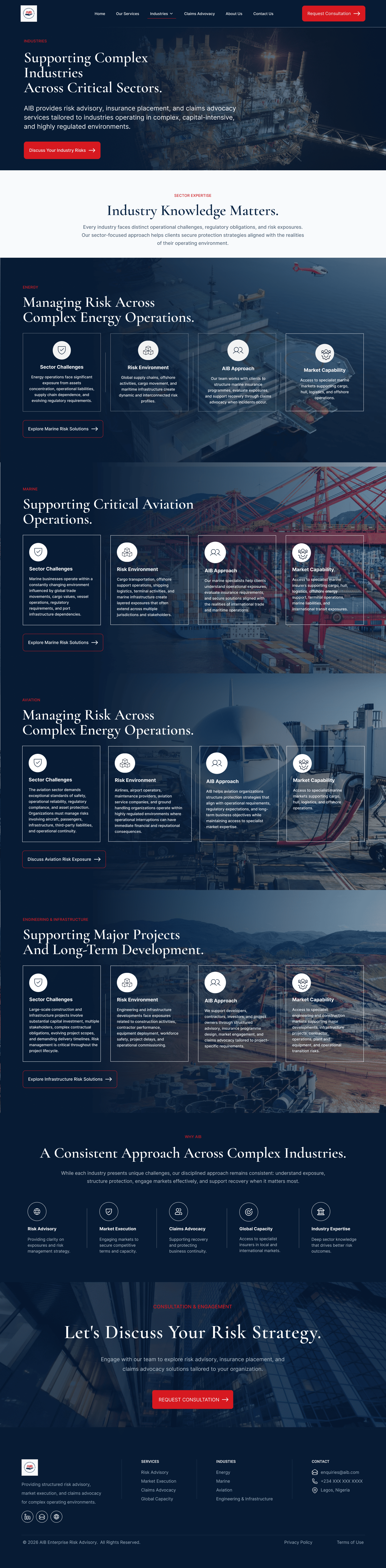 Advocate Insurance Brokers - Corporate Website Redesign & Development