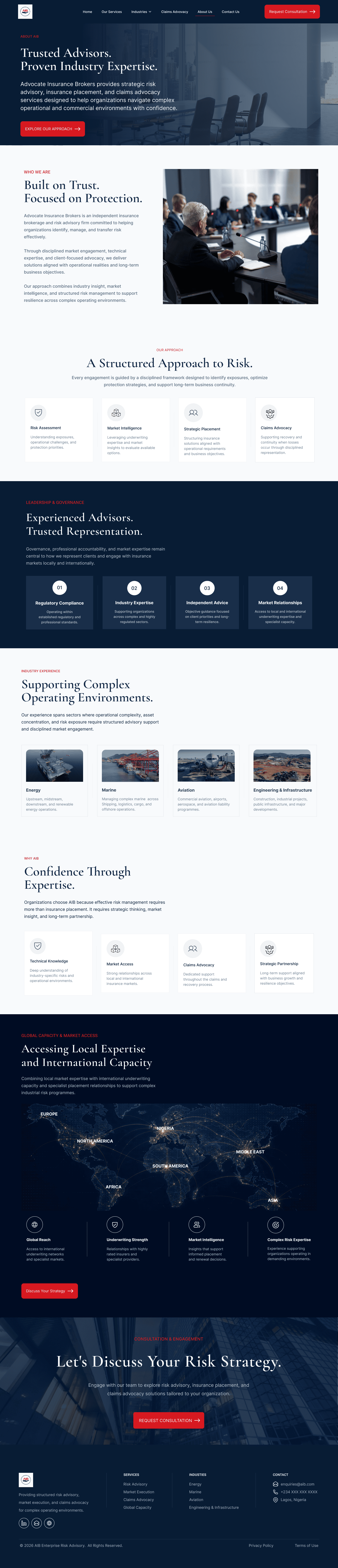 Advocate Insurance Brokers - Corporate Website Redesign & Development