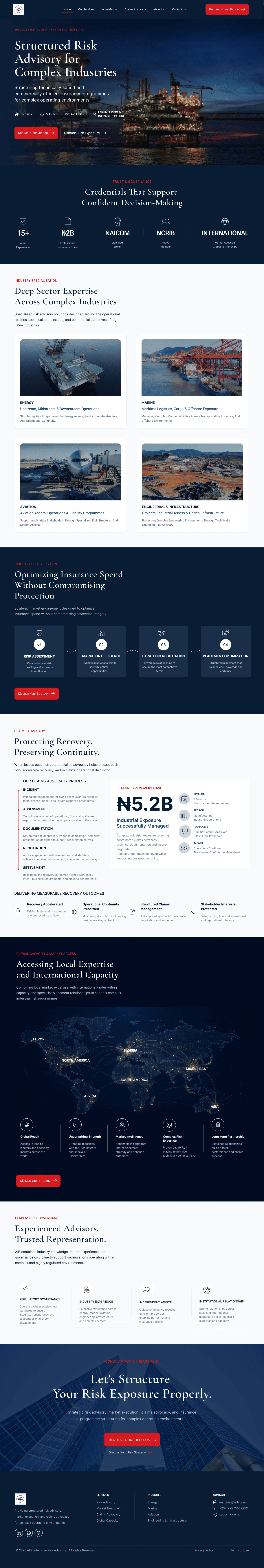 Advocate Insurance Brokers - Corporate Website Redesign & Development