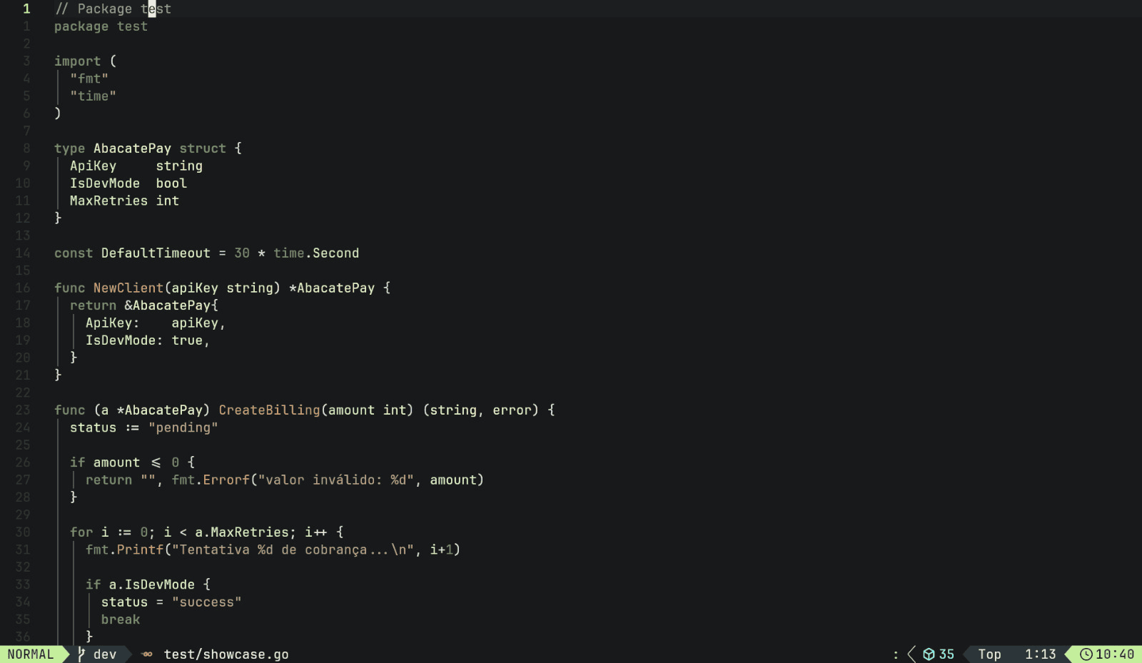 AbacatePay Dark Theme