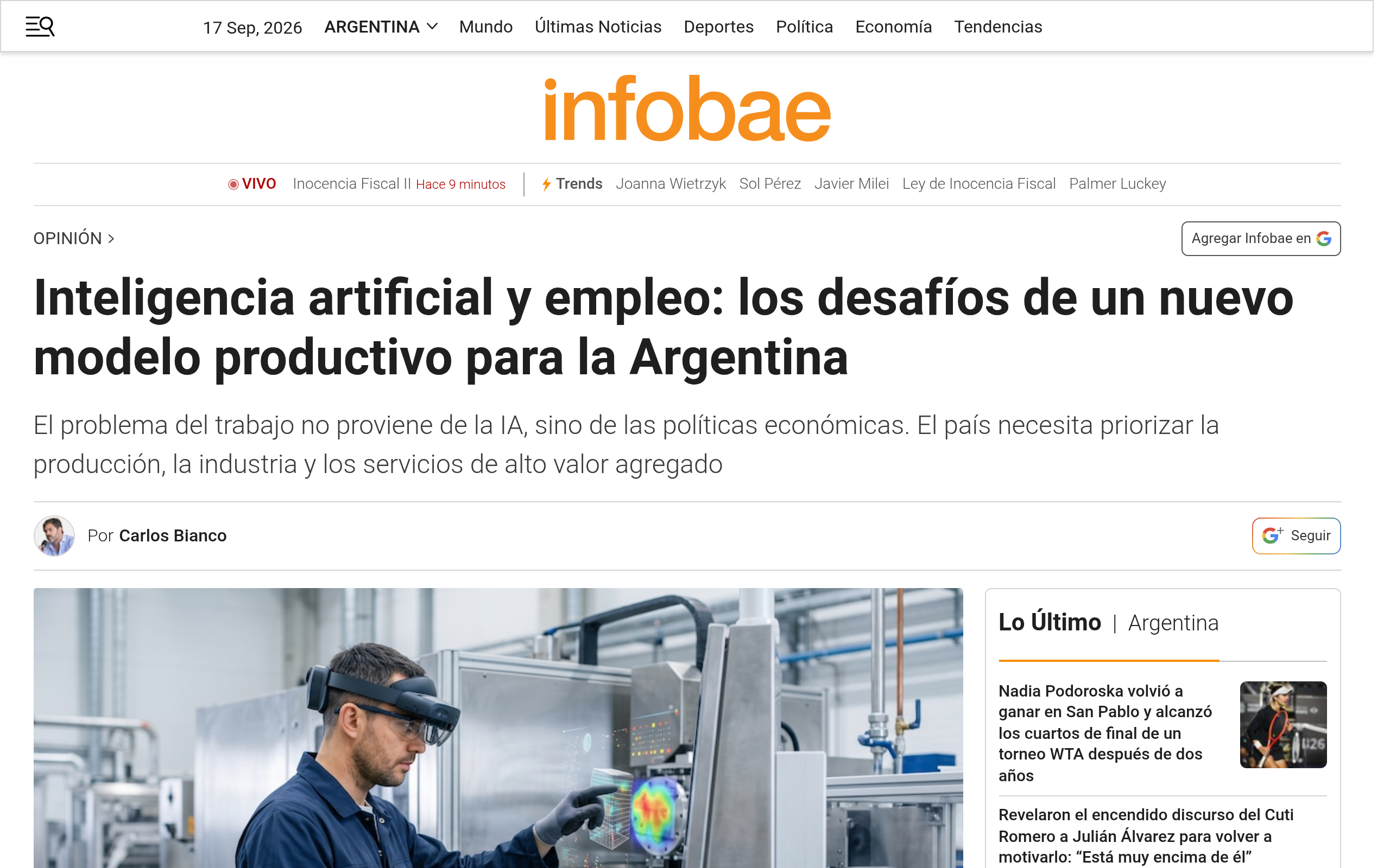 Argentina y la era de la IA: ¿Cómo impacta en el empleo y la producción?