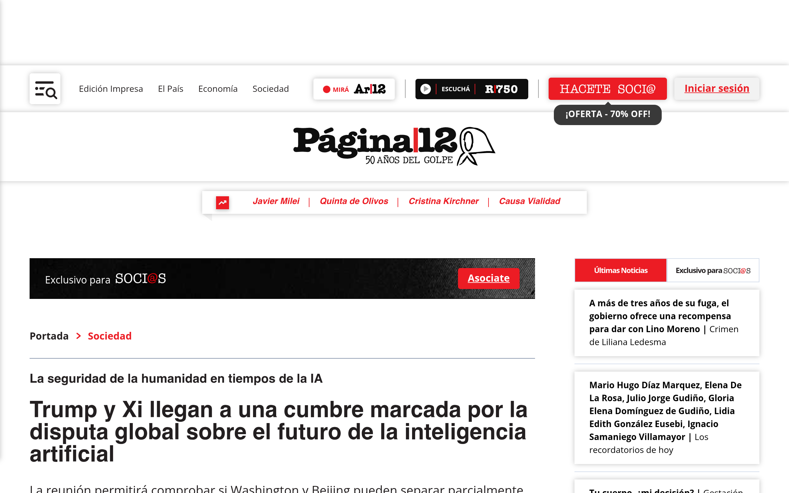 La cumbre de Trump y Xi: La IA, nuevo campo de batalla por el liderazgo global