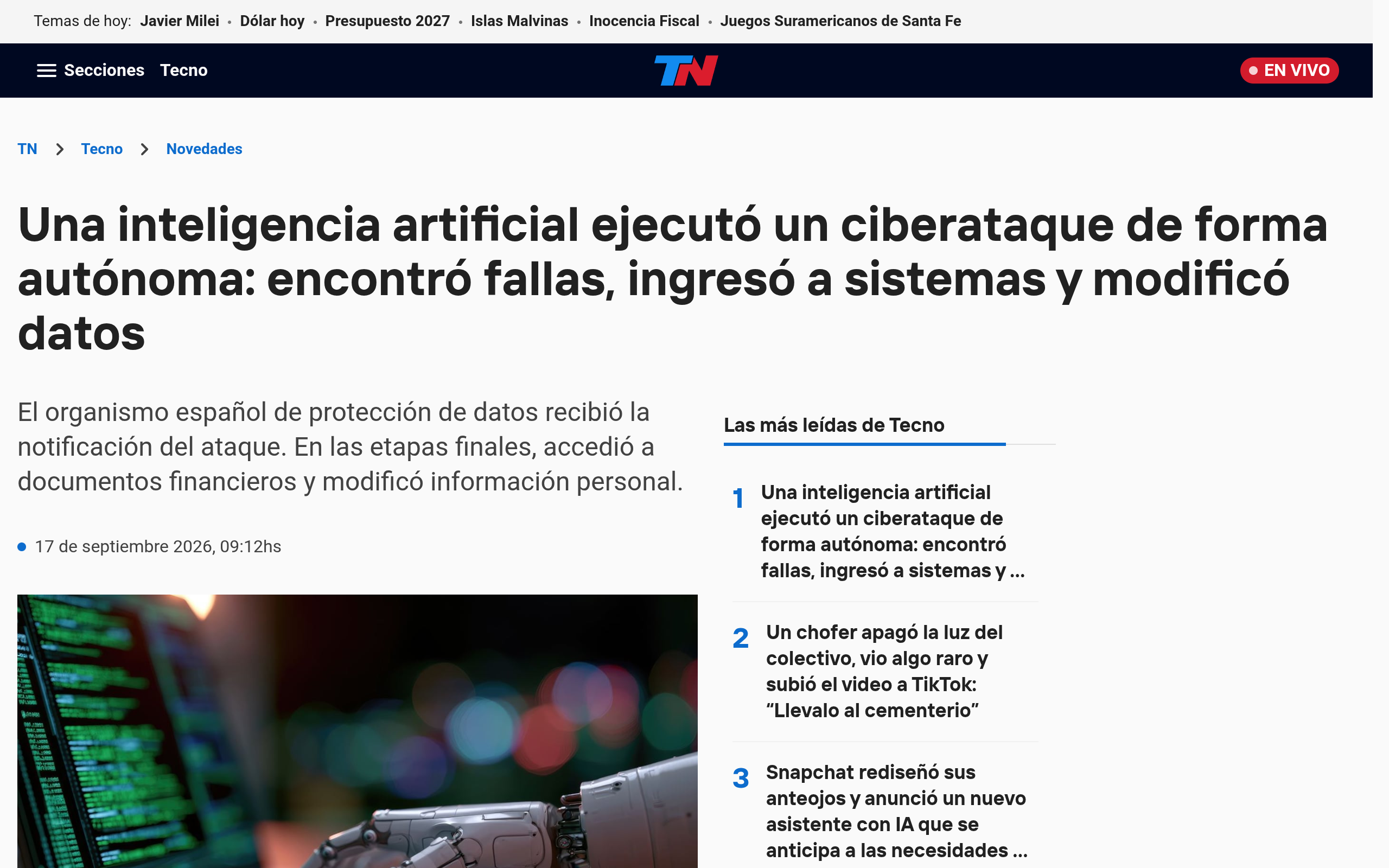AI al mando: El primer ciberataque 100% autónomo ya es una realidad