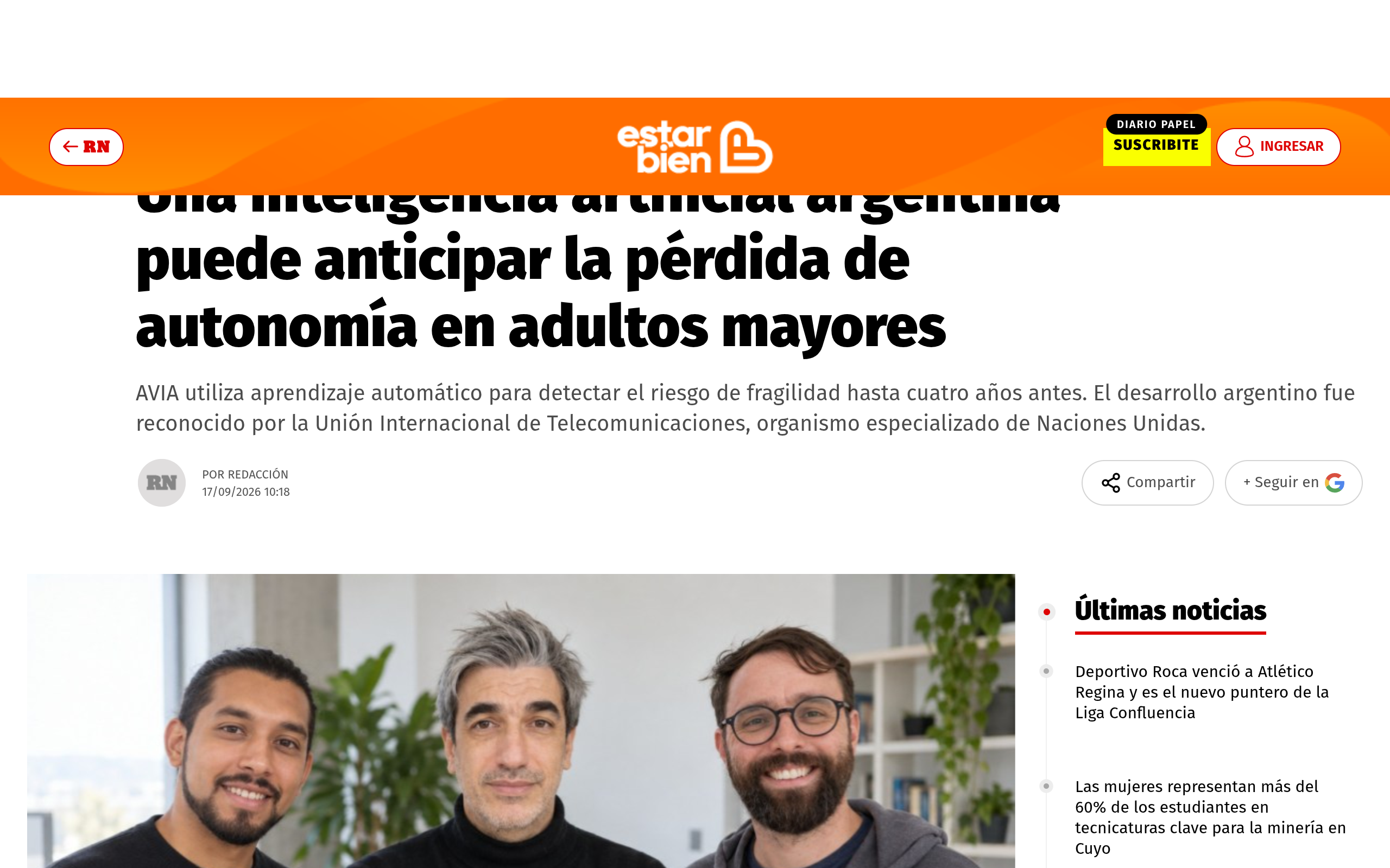Inteligencia Artificial argentina: Un paso clave para la salud de nuestros mayores