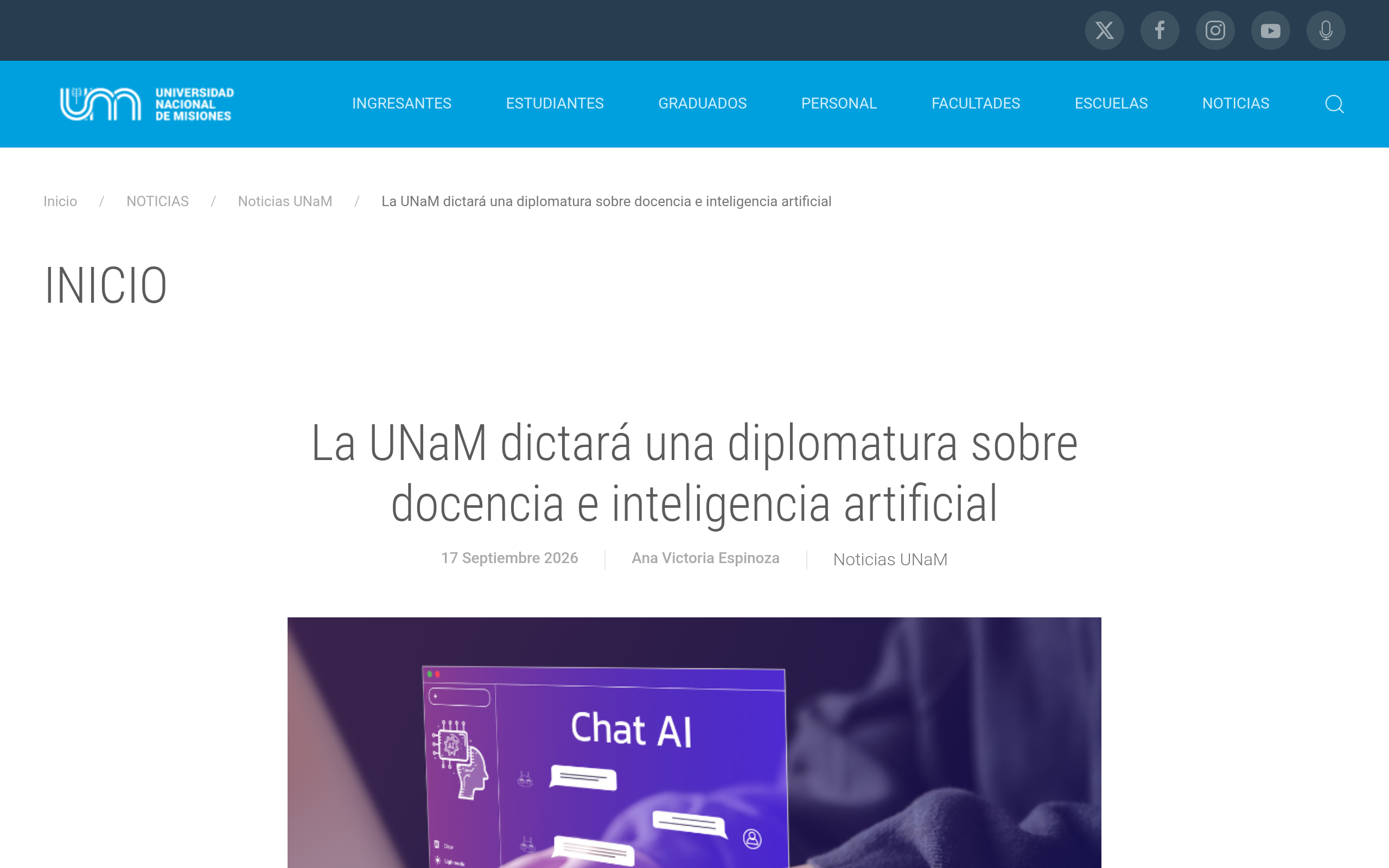 La UNaM impulsa el futuro educativo: diplomatura en Docencia e Inteligencia Artificial