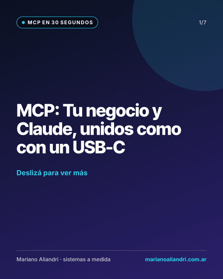 MCP: Tu negocio y Claude, unidos como con un USB-C — 1 de 7