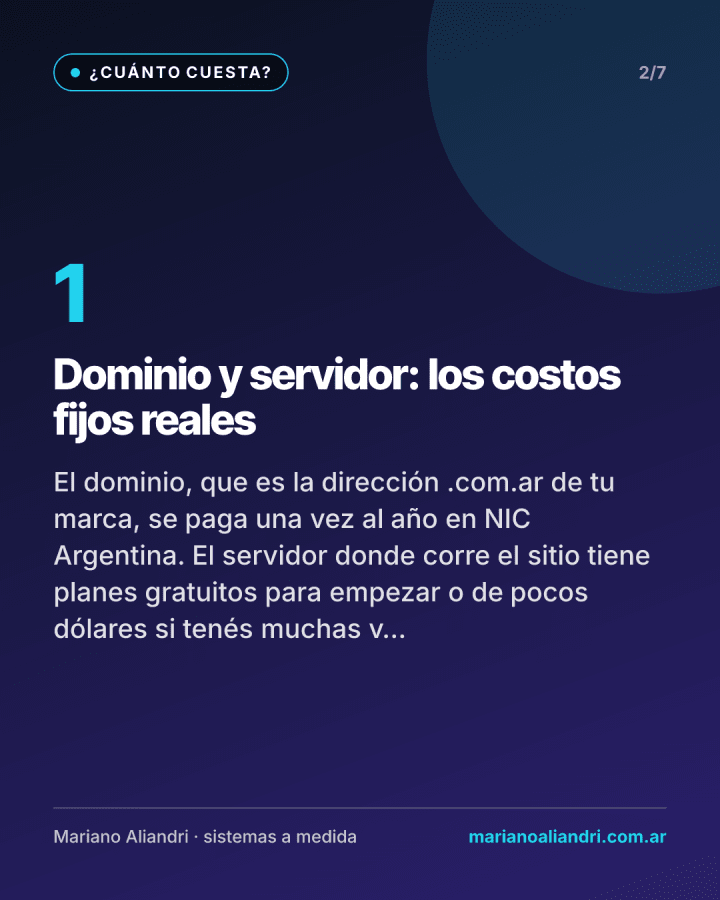 Cuánto cuesta realmente tener una web para vender en Argentina — 2 de 7