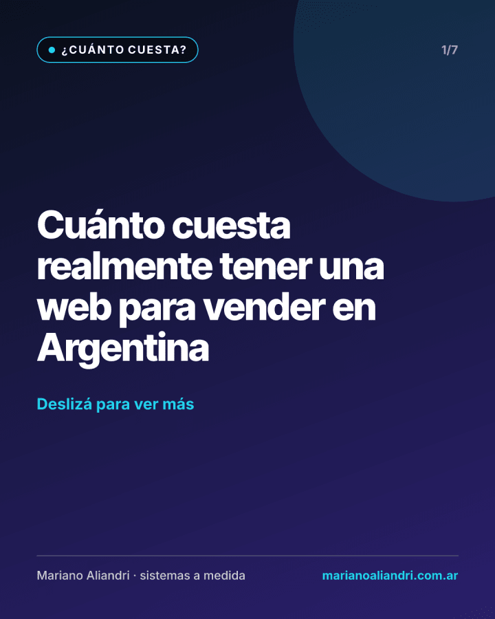 Cuánto cuesta realmente tener una web para vender en Argentina — 1 de 7