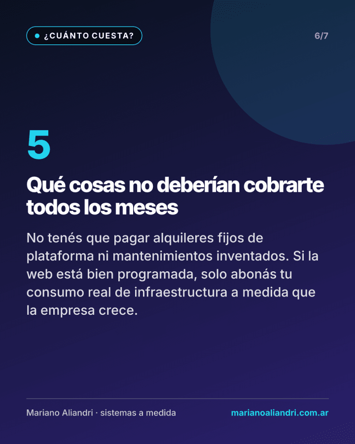 Cuánto cuesta realmente tener una web para vender en Argentina — 6 de 7