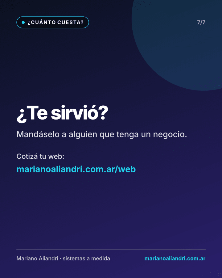 Cuánto cuesta realmente tener una web para vender en Argentina — 7 de 7