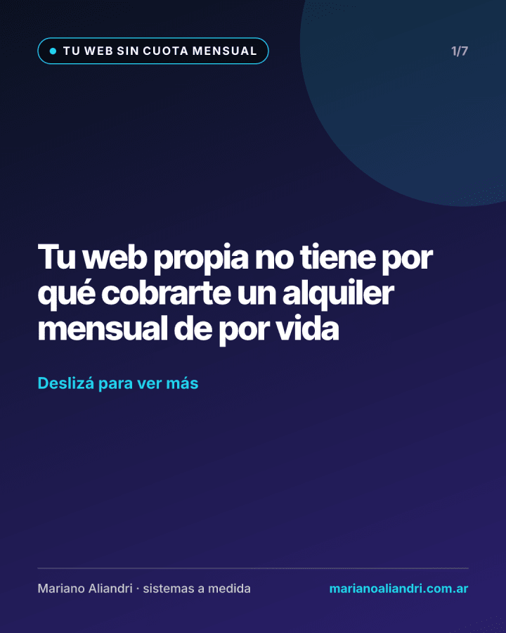 Tu web propia no tiene por qué cobrarte un alquiler mensual de por vida — 1 de 7