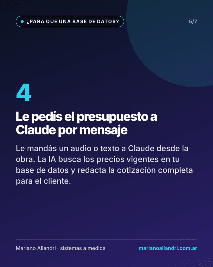 Tu Excel no te arma presupuestos mientras estás midiendo una obra — 5 de 7