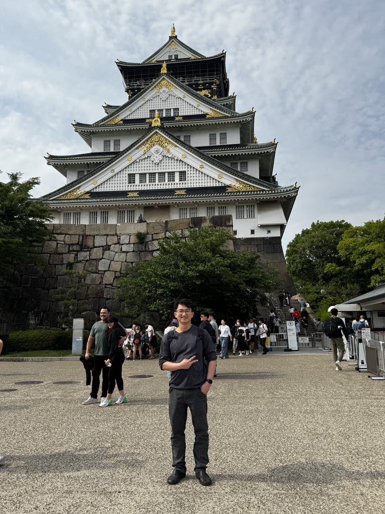 Standing at Osaka Castle