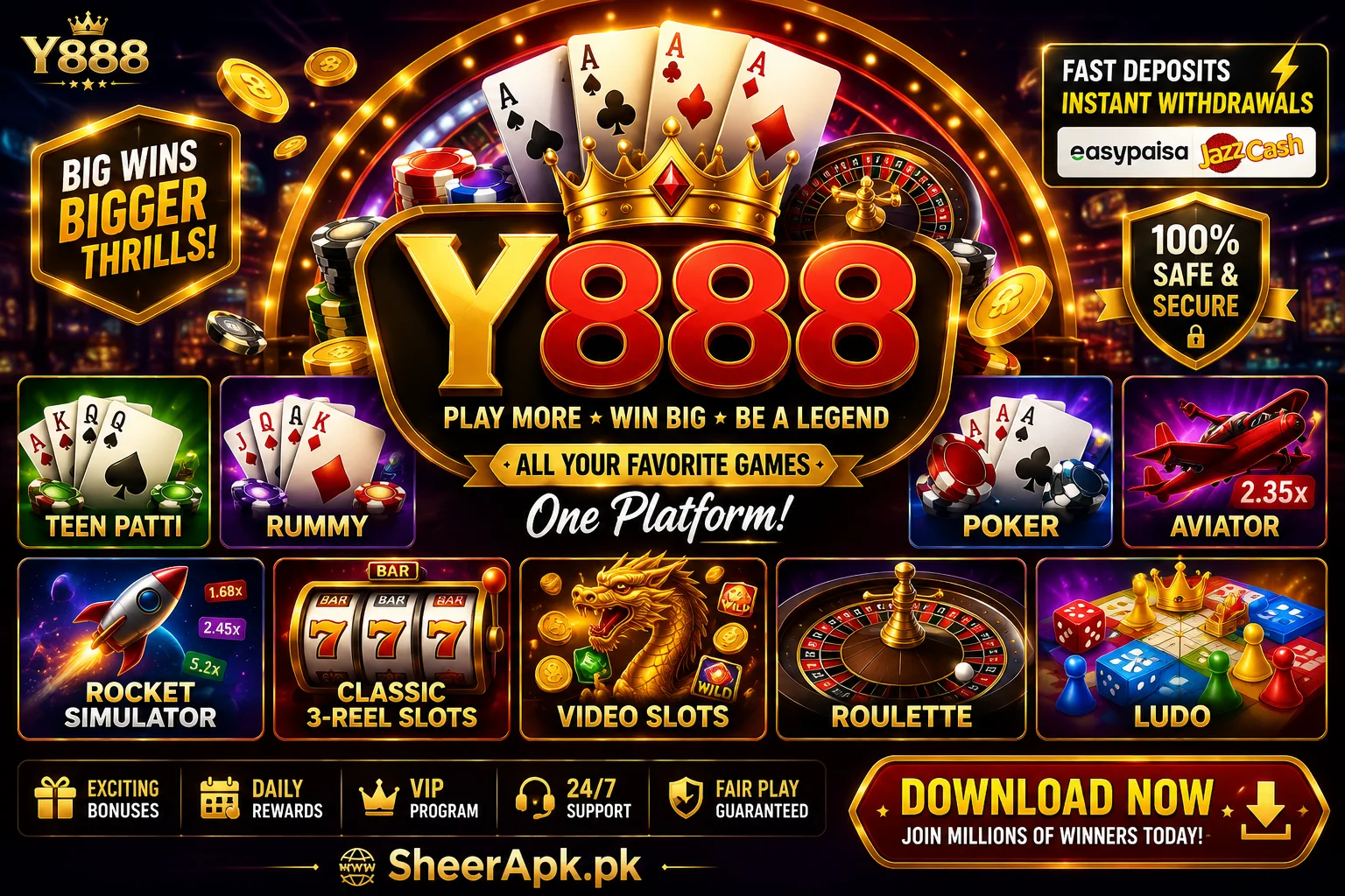 Y888 Game banner