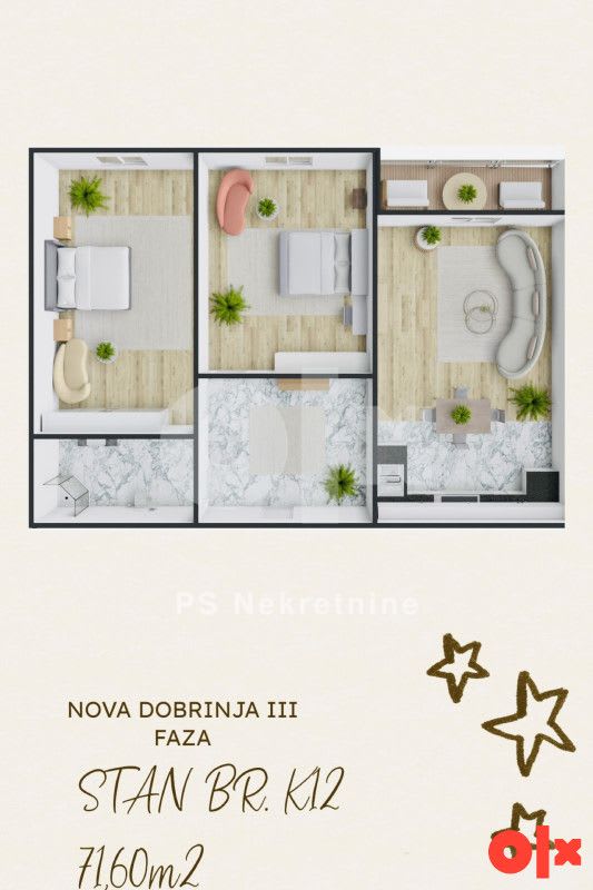 Trosoban stan 72m2 Istočno Sarajevo / Jos samo dva / - 4