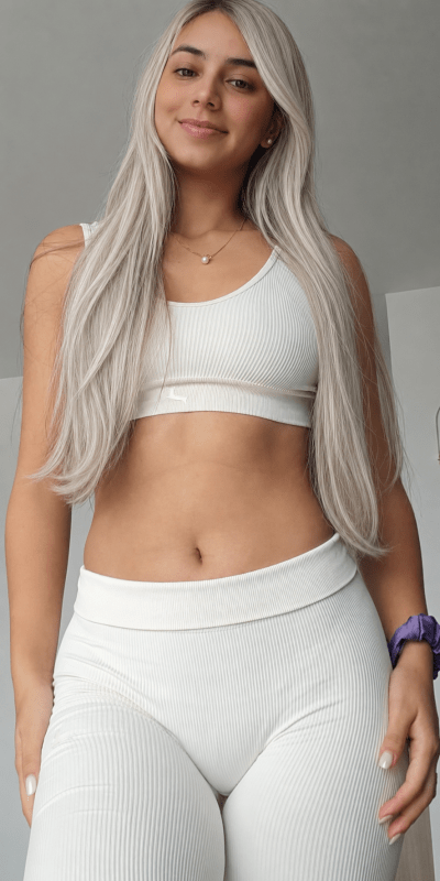 White Ribbed Activewear: Clean, Sporty, and Effortless