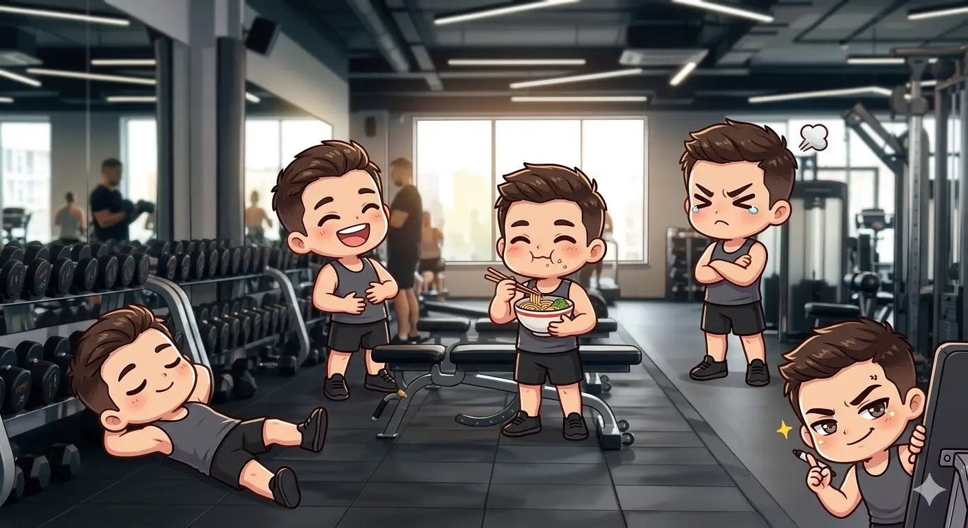 AI Output: 5 Chibi Moods AI Image Prompt – Turn One Photo into Multiple Cute Anime Emotions